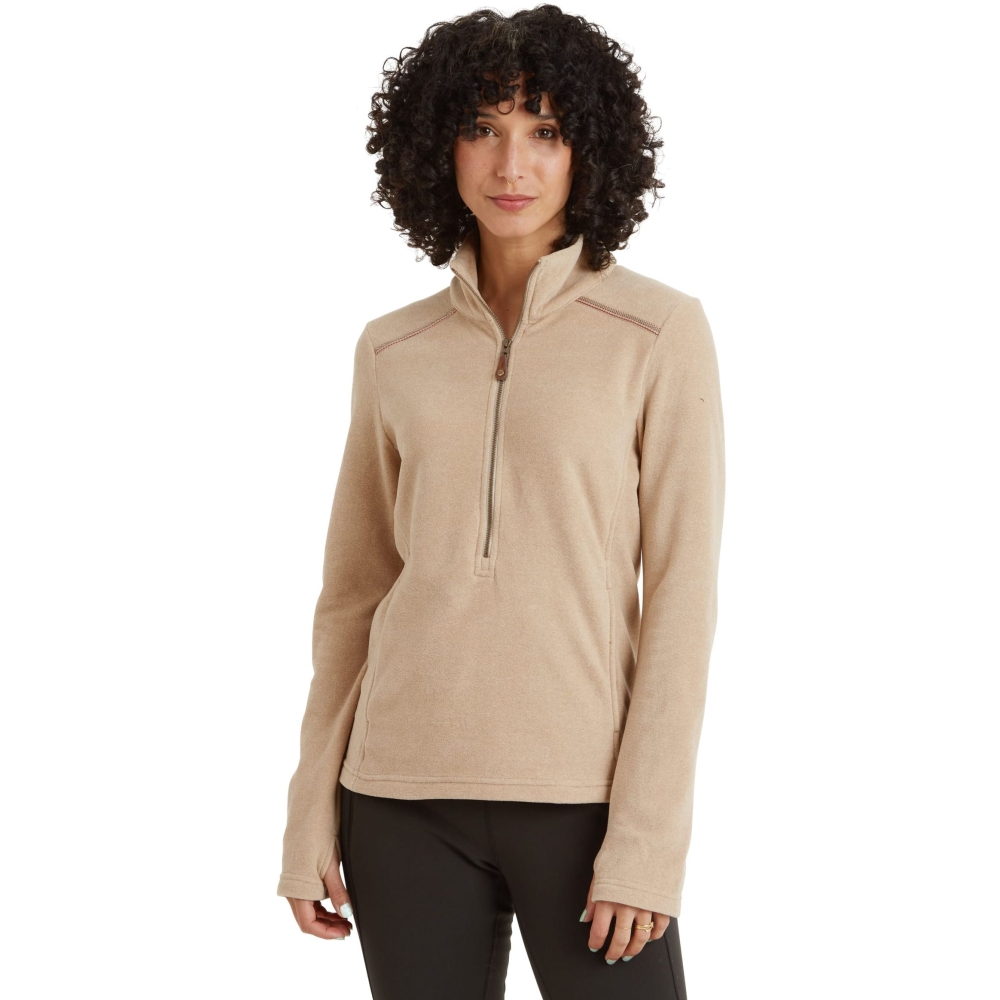 Sherpa Adventure Gear Rolpa Eco Pullover Zip Women's Bardiya Sand SW26050-118 fleeces en truien online bestellen bij Kathmandu Outdoor & Travel