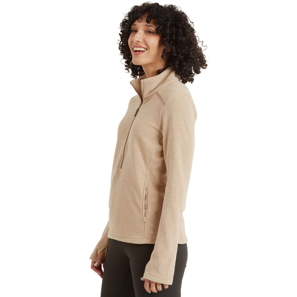 Sherpa Adventure Gear Rolpa Eco Pullover Zip Women's Bardiya Sand SW26050-118 fleeces en truien online bestellen bij Kathmandu Outdoor & Travel