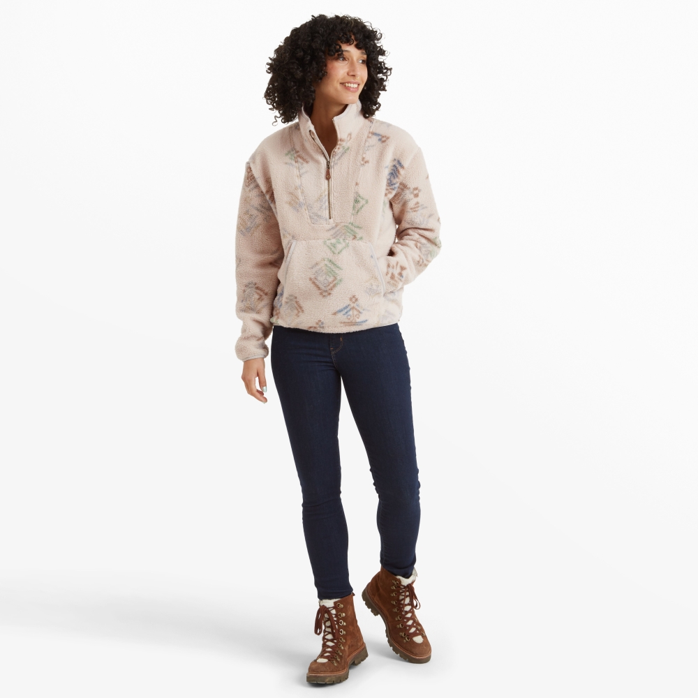 Sherpa Adventure Gear Uddesya Eco 1/4 Zip Women's Goa Sand Yathra SW26033-257 fleeces en truien online bestellen bij Kathmandu Outdoor & Travel