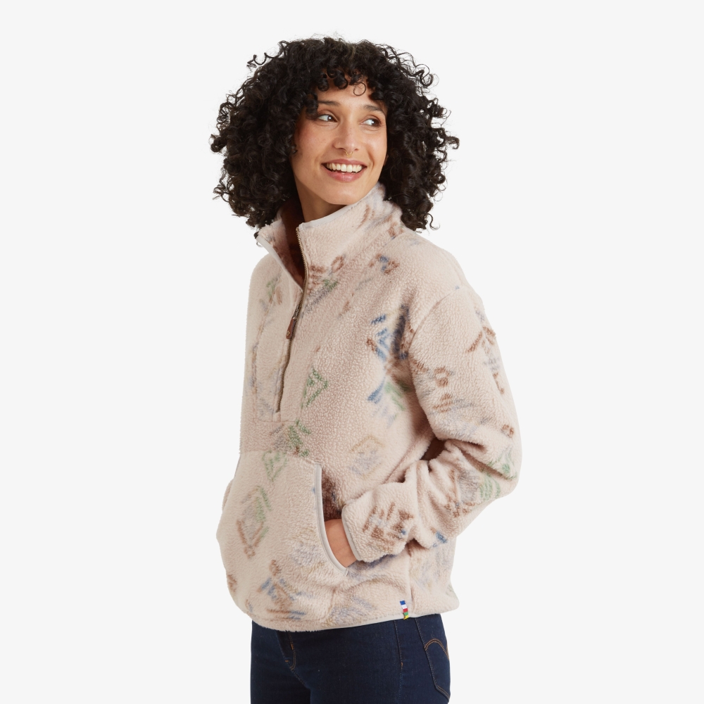 Sherpa Adventure Gear Uddesya Eco 1/4 Zip Women's Goa Sand Yathra SW26033-257 fleeces en truien online bestellen bij Kathmandu Outdoor & Travel