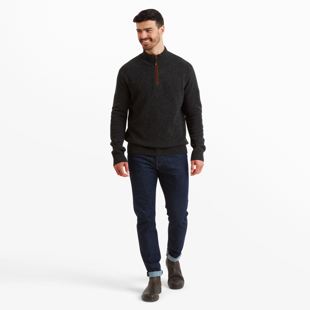 Sherpa Adventure Gear Kantega 1/4 Zip Sweater Black SM6105-130 fleeces en truien online bestellen bij Kathmandu Outdoor & Travel