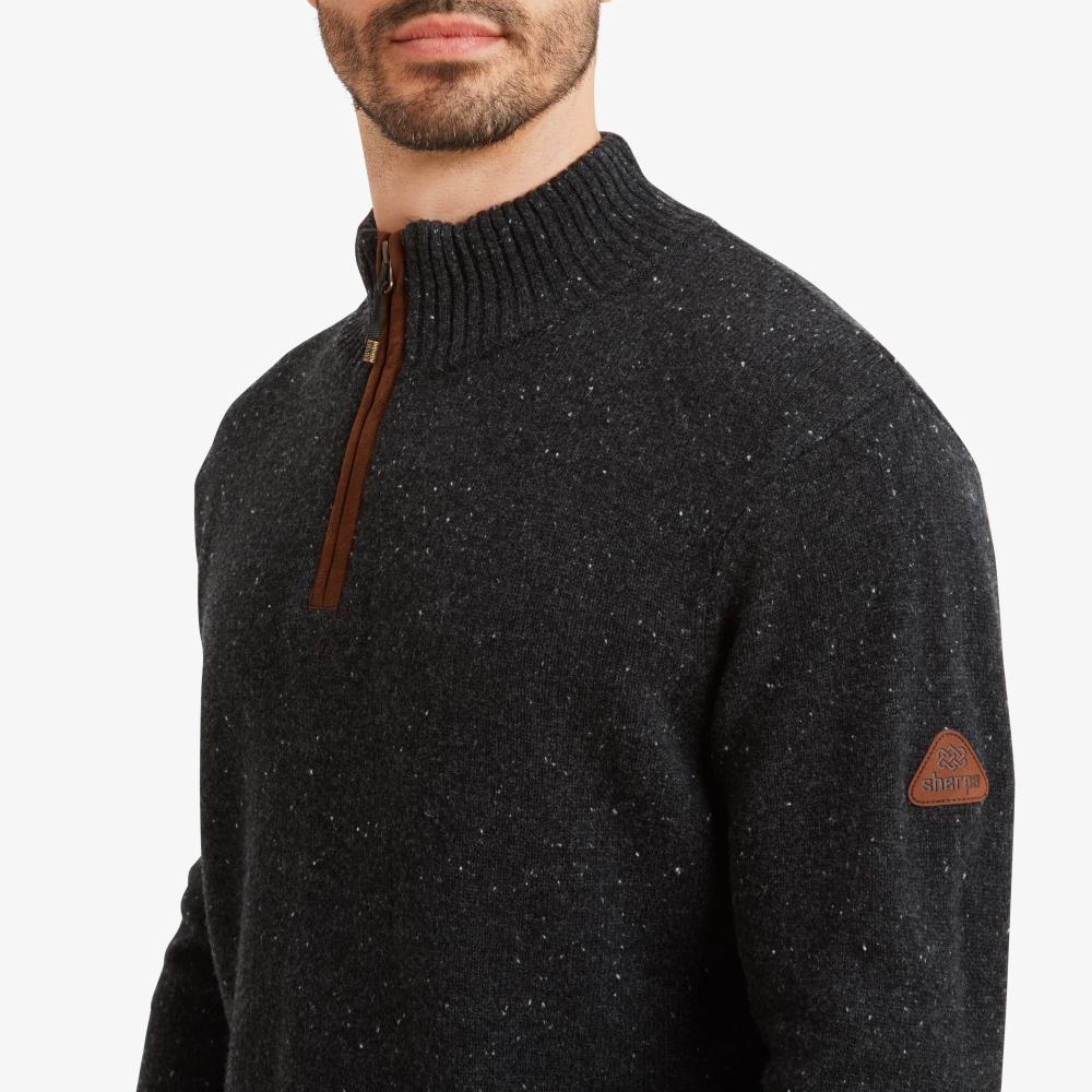 Sherpa Adventure Gear Kantega 1/4 Zip Sweater Black SM6105-130 fleeces en truien online bestellen bij Kathmandu Outdoor & Travel