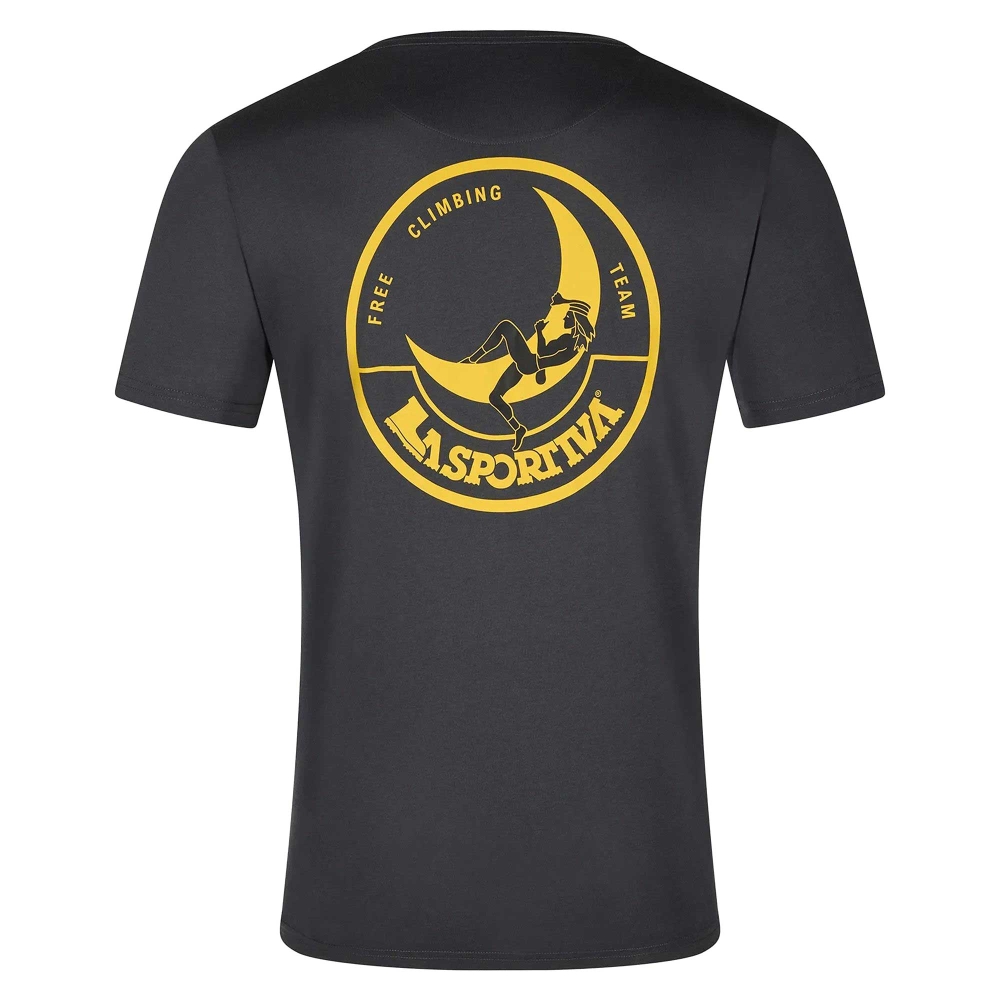 La Sportiva Climbing on the Moon T-Shirt Carbon/Giallo F21-900108 shirts en tops online bestellen bij Kathmandu Outdoor & Travel
