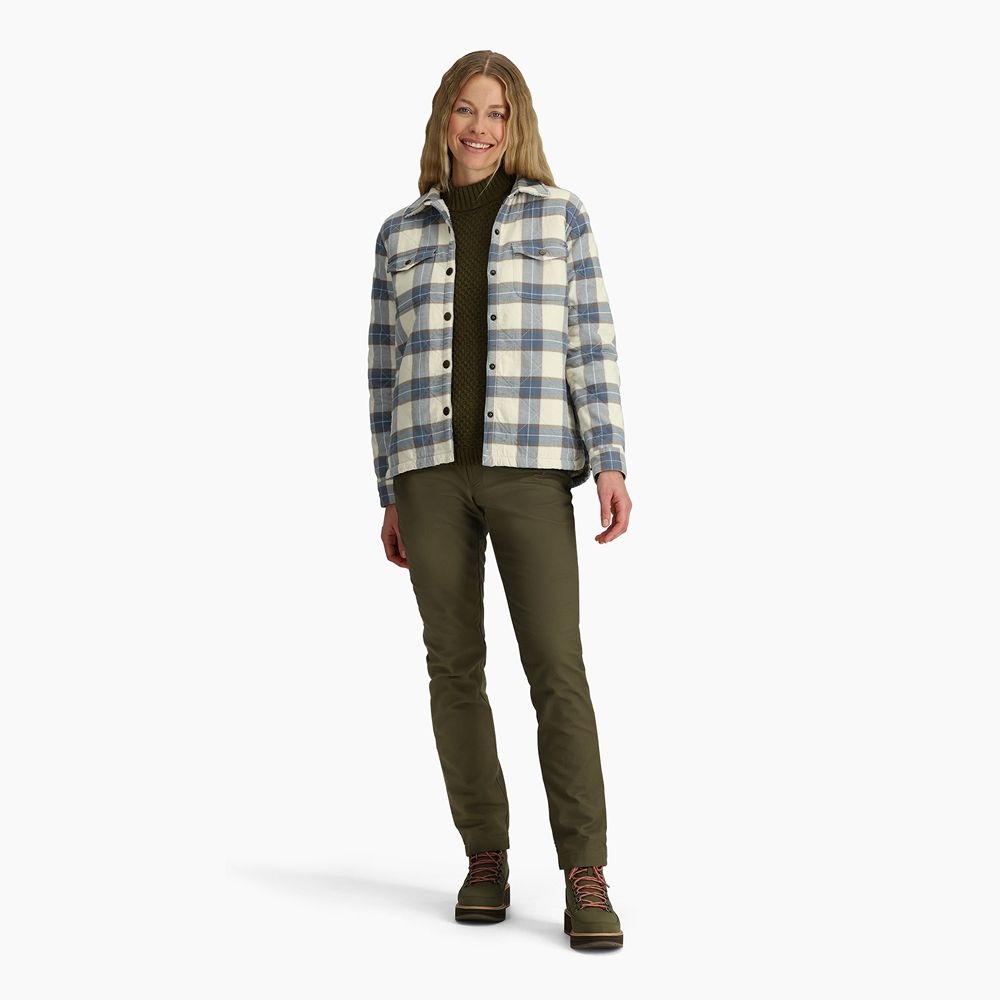 Royal Robbins Snowcap Lined Flannel L/S Women's Chalk Runyon Pld Y622021-134 shirts en tops online bestellen bij Kathmandu Outdoor & Travel