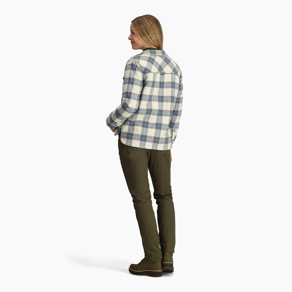 Royal Robbins Snowcap Lined Flannel L/S Women's Chalk Runyon Pld Y622021-134 shirts en tops online bestellen bij Kathmandu Outdoor & Travel