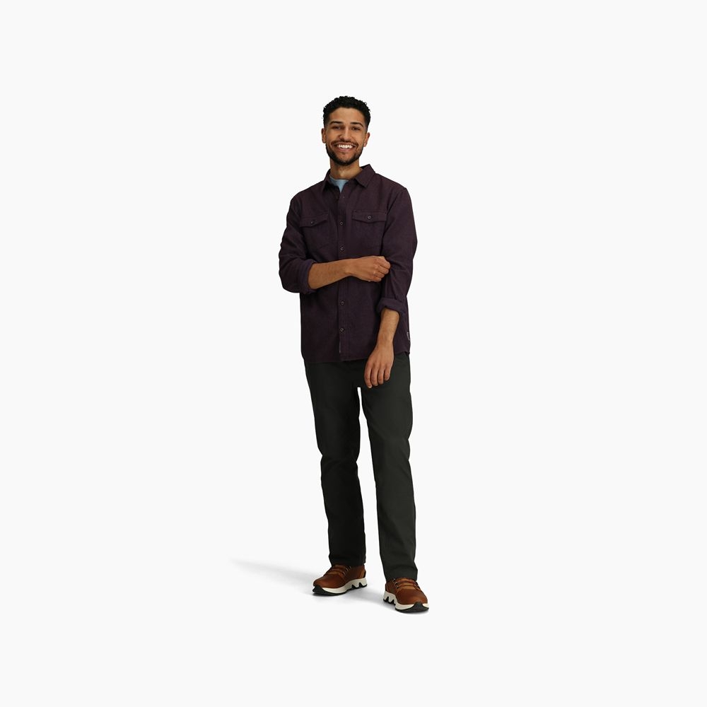 Royal Robbins Bristol Organic Cotton Twill L/S Black Currant Y722025-525 shirts en tops online bestellen bij Kathmandu Outdoor & Travel