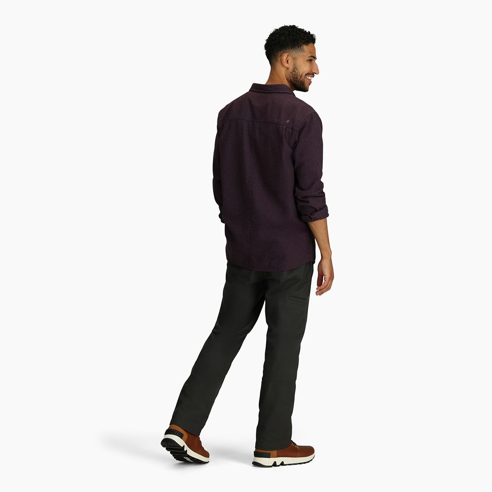 Royal Robbins Bristol Organic Cotton Twill L/S Black Currant Y722025-525 shirts en tops online bestellen bij Kathmandu Outdoor & Travel