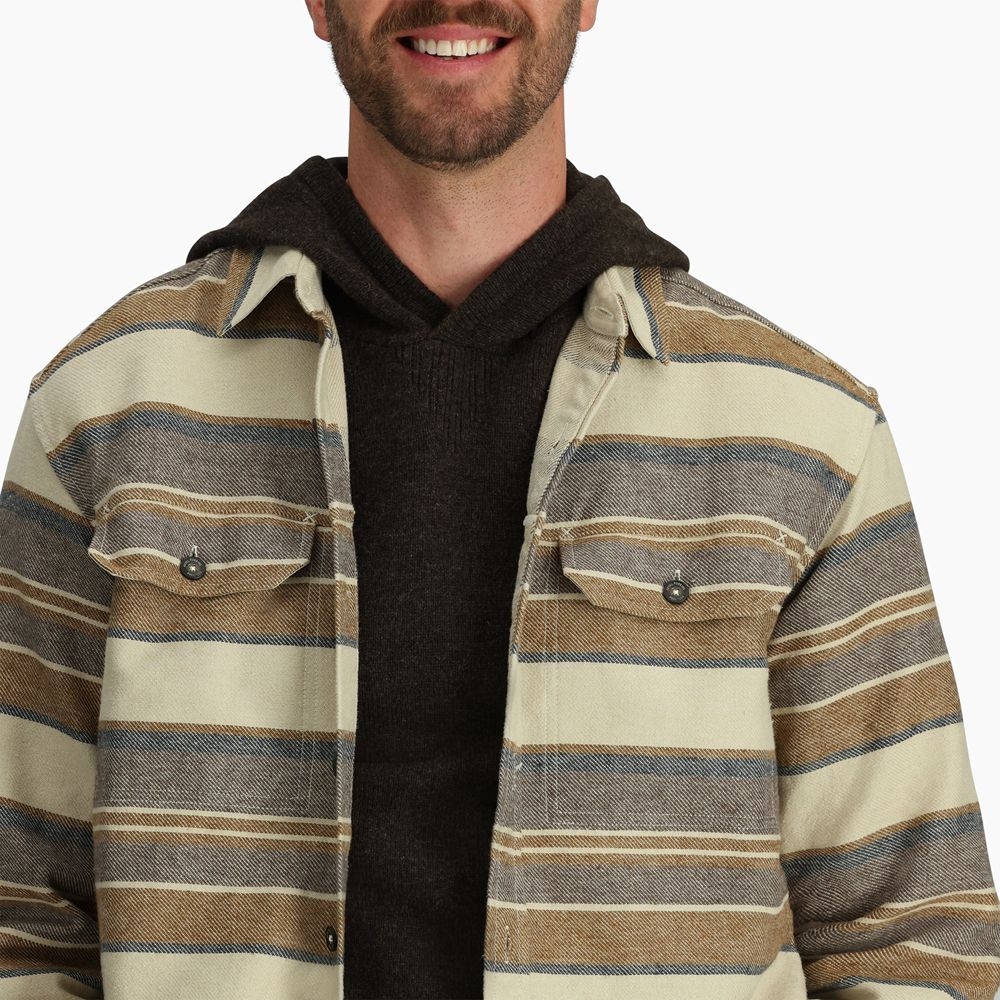 Royal Robbins Clouds Rest Hemp L/S Bistre Pacific Crest Stripe Y12600123-224 shirts en tops online bestellen bij Kathmandu Outdoor & Travel