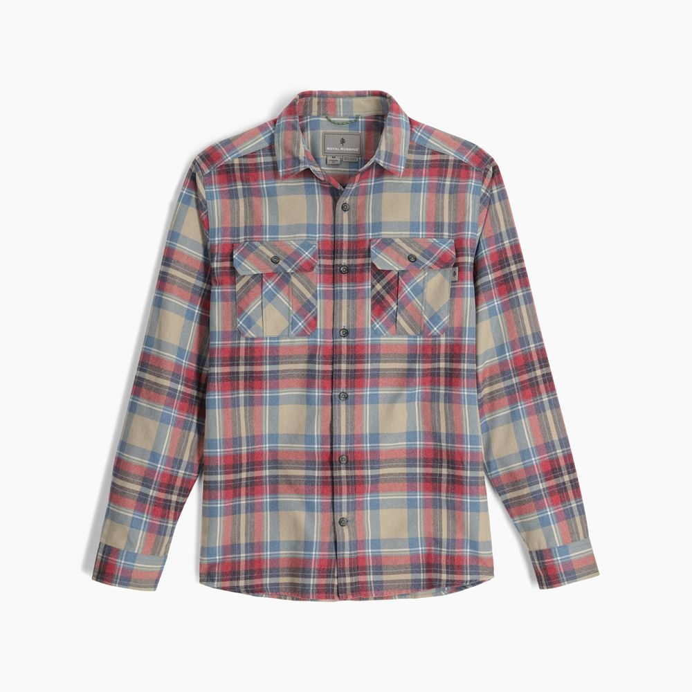 Royal Robbins Lost Coast Flannel Plaid L/S Khaki Sonoma Pld Y422023-287 shirts en tops online bestellen bij Kathmandu Outdoor & Travel