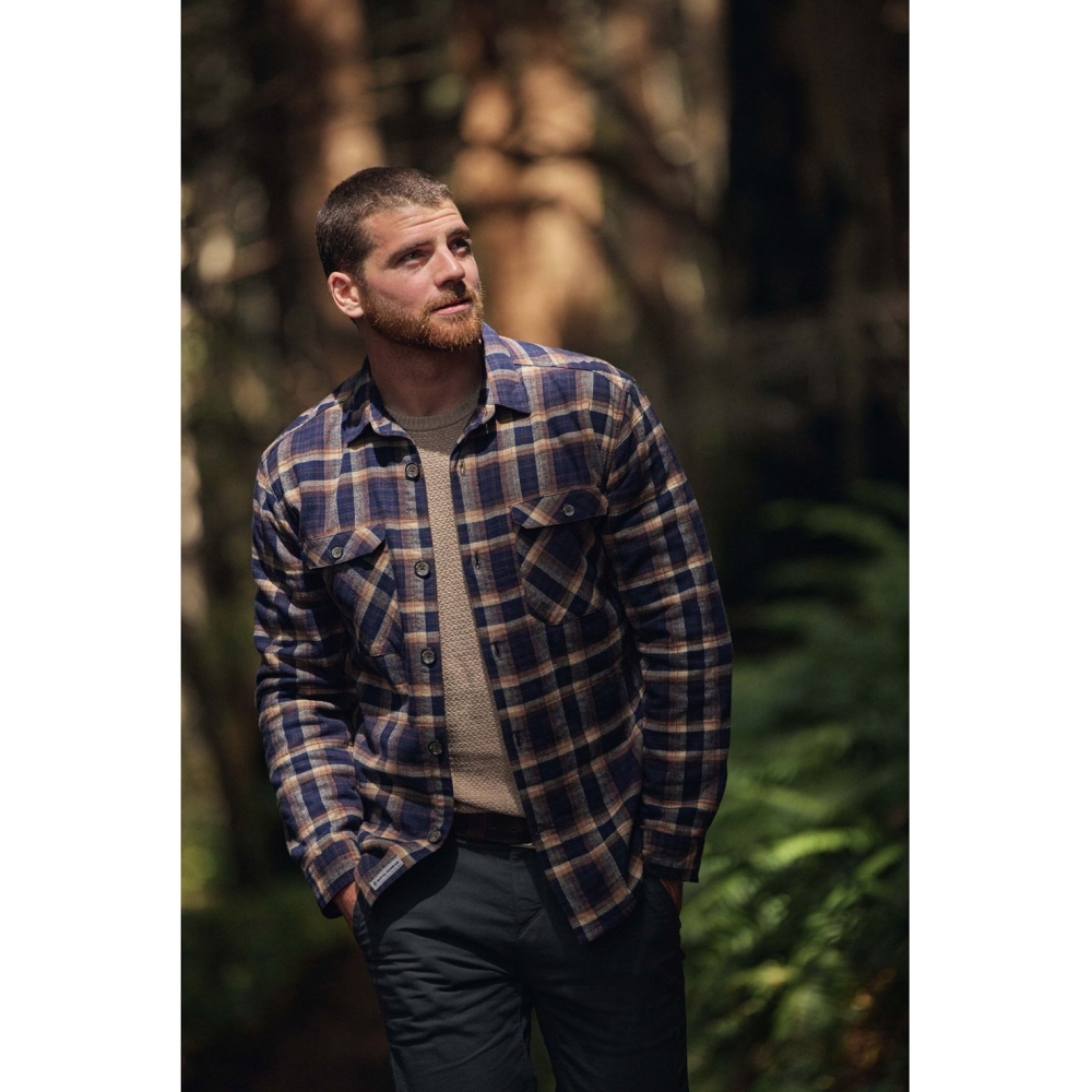 Royal Robbins Snowcap Lined Flannel L/S Covert Green Cataract Falls Pl Y722032-380 shirts en tops online bestellen bij Kathmandu Outdoor & Travel