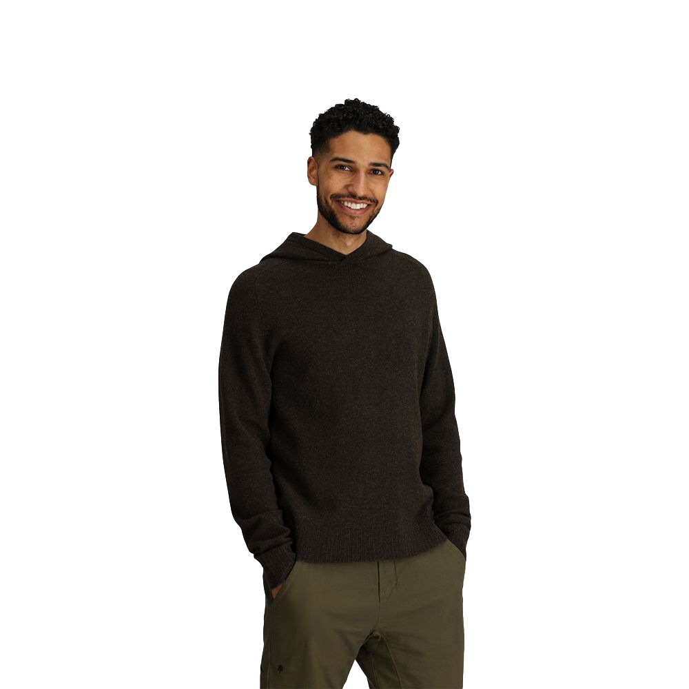 Royal Robbins Rockcraft Wool Hoodie Turkish Coffee HTR Y12600124-194 fleeces en truien online bestellen bij Kathmandu Outdoor & Travel