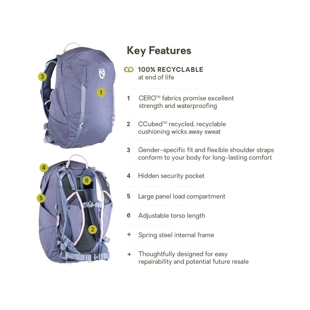 Nemo Resolve Womens 25L Endless Promise Blue Granite 8116.66033031 dagrugzakken online bestellen bij Kathmandu Outdoor & Travel