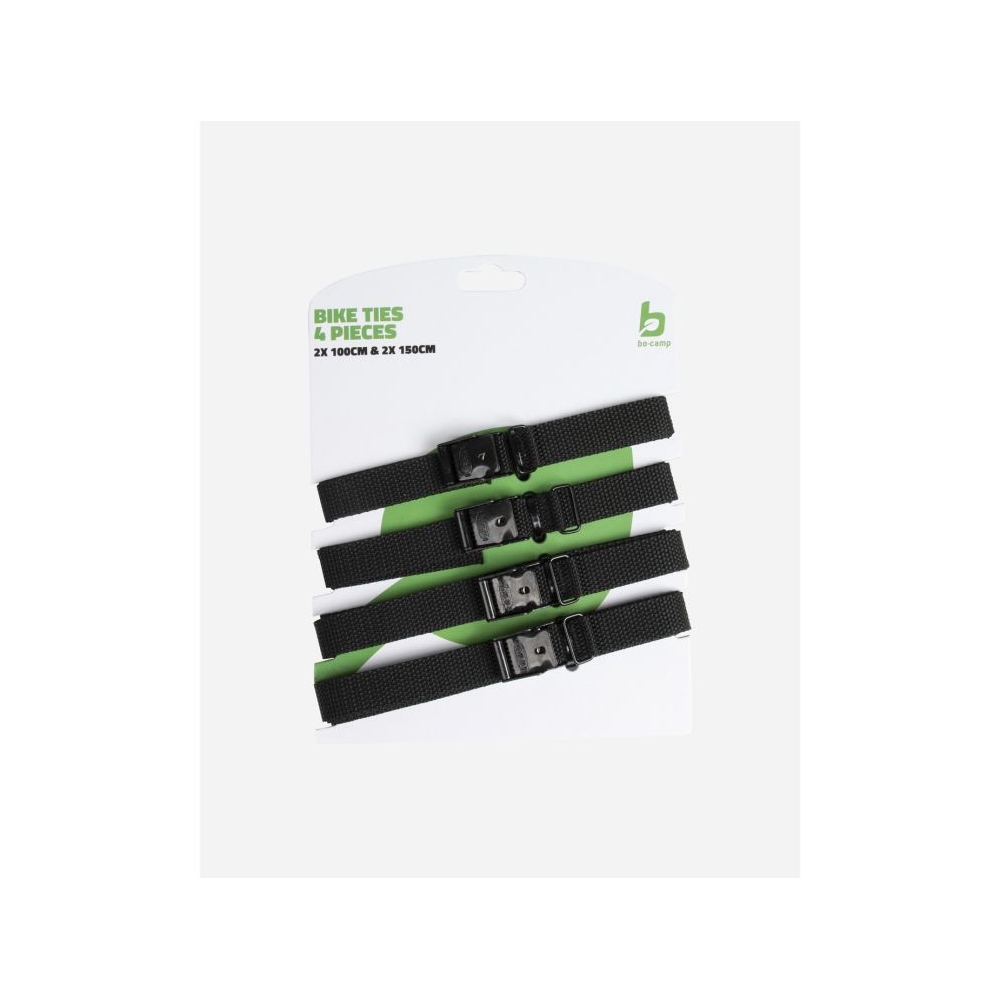 Bo-Camp Bindriemen - 100x1,8 cm - 2 Stuks Zwart 5410225 trekkingrugzakken online bestellen bij Kathmandu Outdoor & Travel