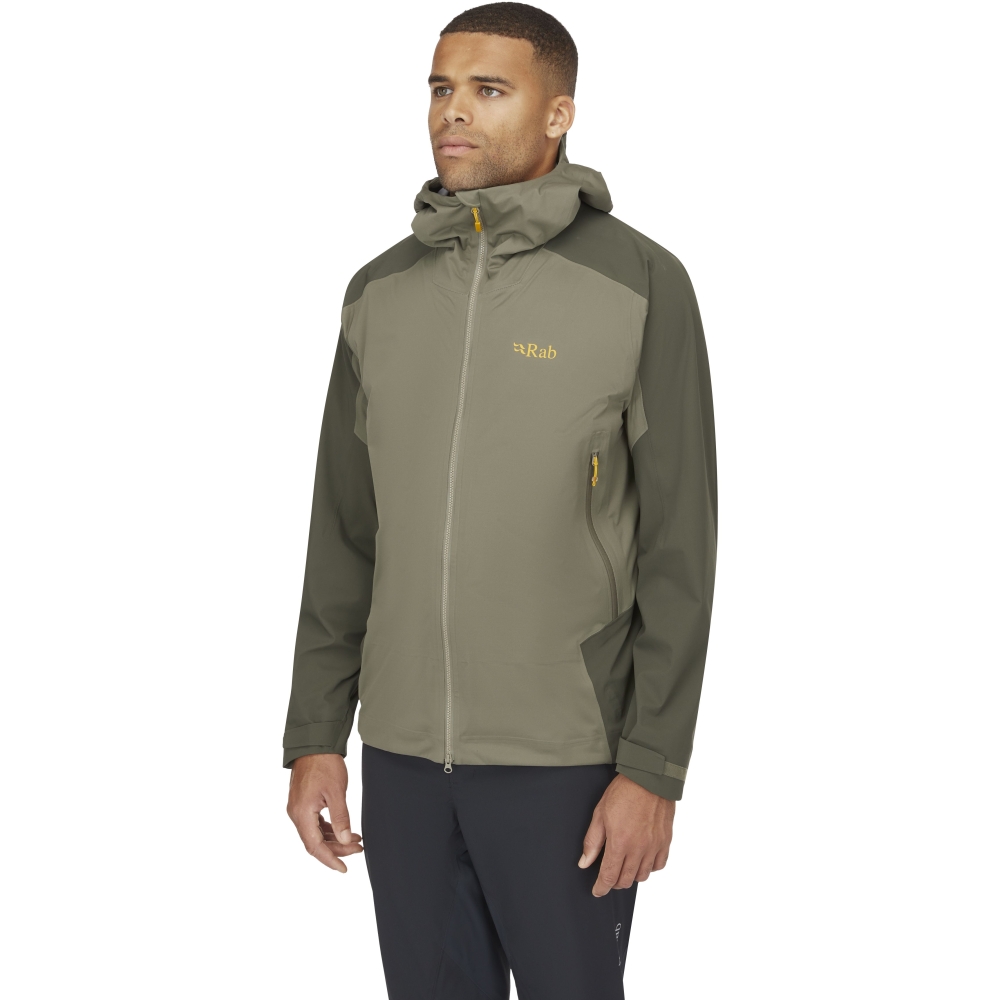 Rab Kinetic Alpine 2.0 Jacket Army/Light Khaki QWG-69-ALK jassen online bestellen bij Kathmandu Outdoor & Travel