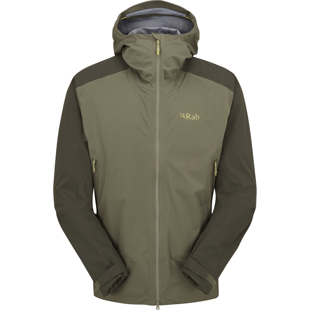 Rab Kinetic Alpine 2.0 Jacket Army/Light Khaki QWG-69-ALK jassen online bestellen bij Kathmandu Outdoor & Travel