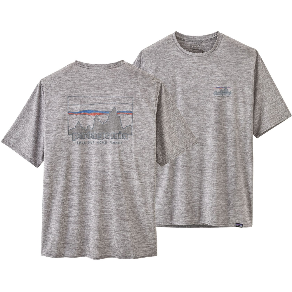 Patagonia Cap Cool Daily Graphic Shirt '73 Skyline: Feather Grey 45235-SKFE shirts en tops online bestellen bij Kathmandu Outdoor & Travel