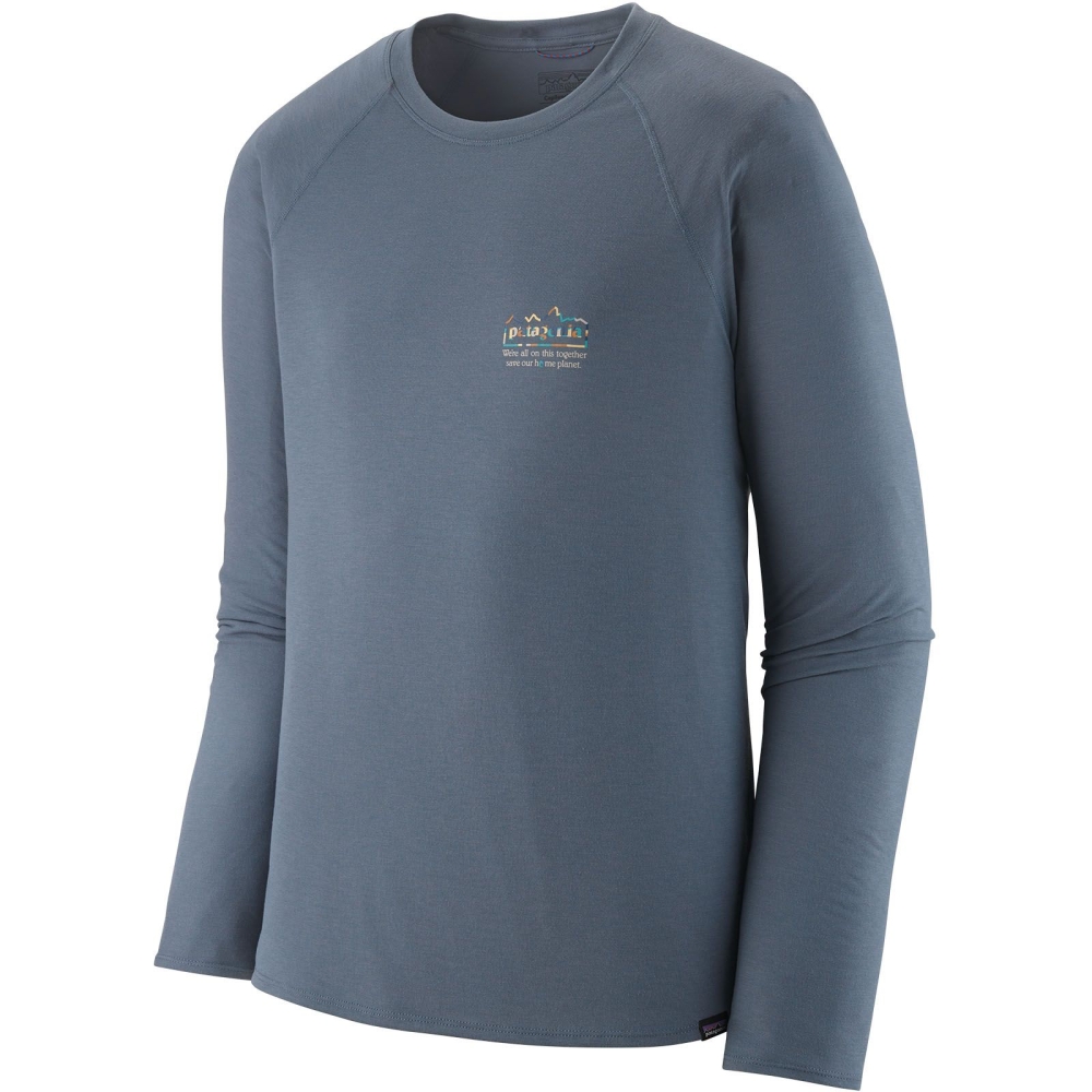 Patagonia L/S Cap Cool Trail Graphic Shirt Unity Fitz: Utility Blue 23710-UFZU shirts en tops online bestellen bij Kathmandu Outdoor & Travel
