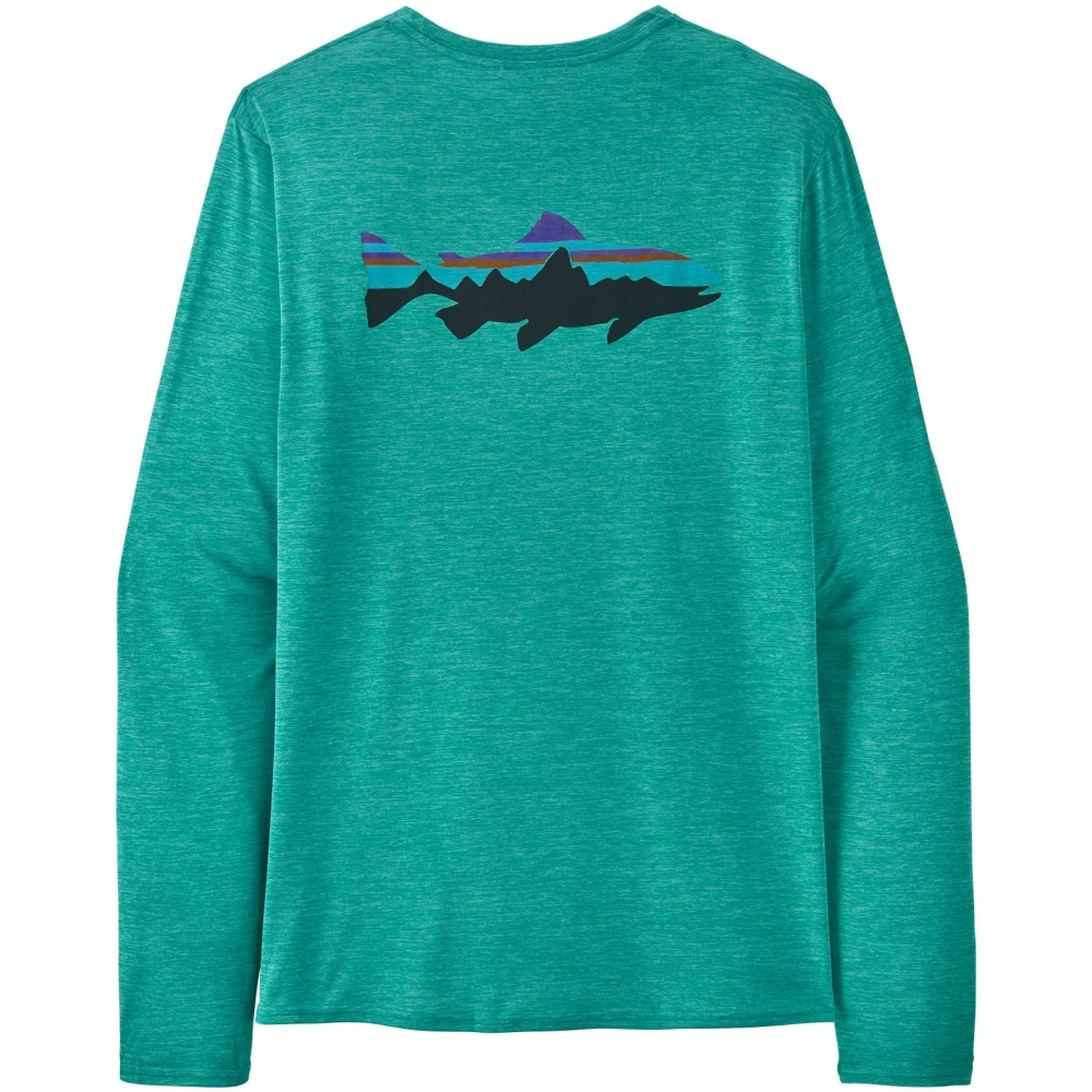 Patagonia L/S Cap Cool Daily Graphic Shirt - Waters Fitz Roy Trout: Subtidal Blue  45170-FSLX shirts en tops online bestellen bij Kathmandu Outdoor & Travel