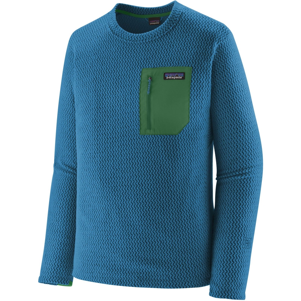 Patagonia R1 Air Crew Vessel Blue 40235-VSLB fleeces en truien online bestellen bij Kathmandu Outdoor & Travel