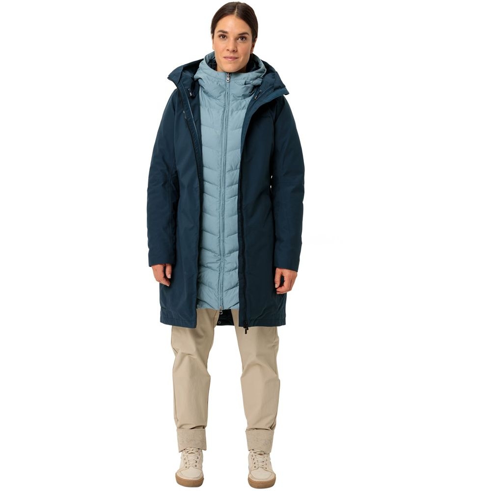 Vaude Annecy 3in1 Coat III Women's dark sea/nordic blue 41262-178 jassen online bestellen bij Kathmandu Outdoor & Travel