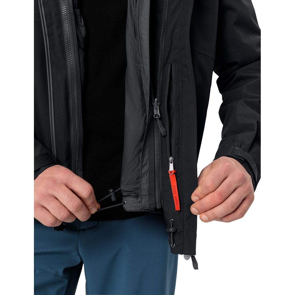 Vaude Elope 3in1 Jacket II black 46380-010 jassen online bestellen bij Kathmandu Outdoor & Travel