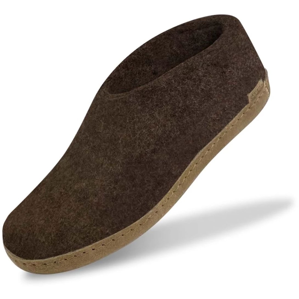 Glerups Shoe Leather Nature Brown A-04-NatureBrown pantoffels en huissokken online bestellen bij Kathmandu Outdoor & Travel