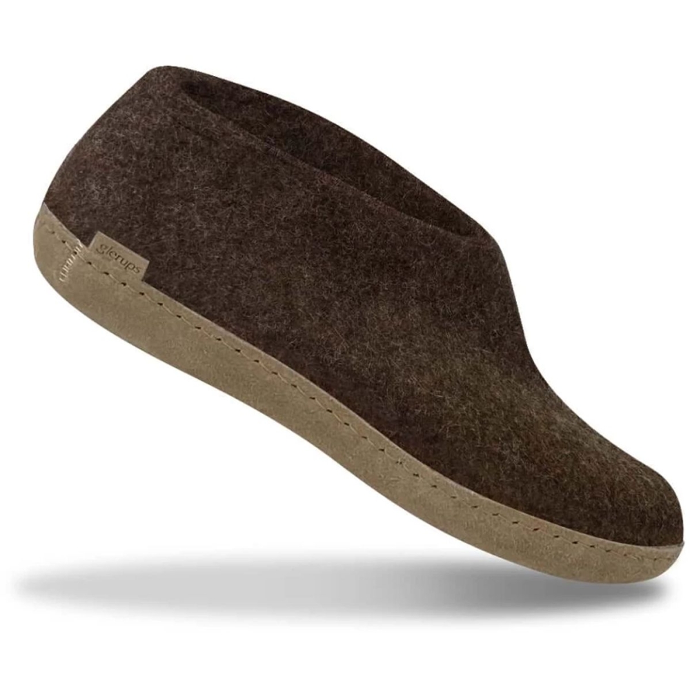 Glerups Shoe Leather Nature Brown A-04-NatureBrown pantoffels en huissokken online bestellen bij Kathmandu Outdoor & Travel