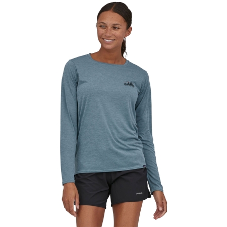 Patagonia  L/S Cap Cool Daily Graphic Shirt Women's '73 Skyline: Light Plume Grey 