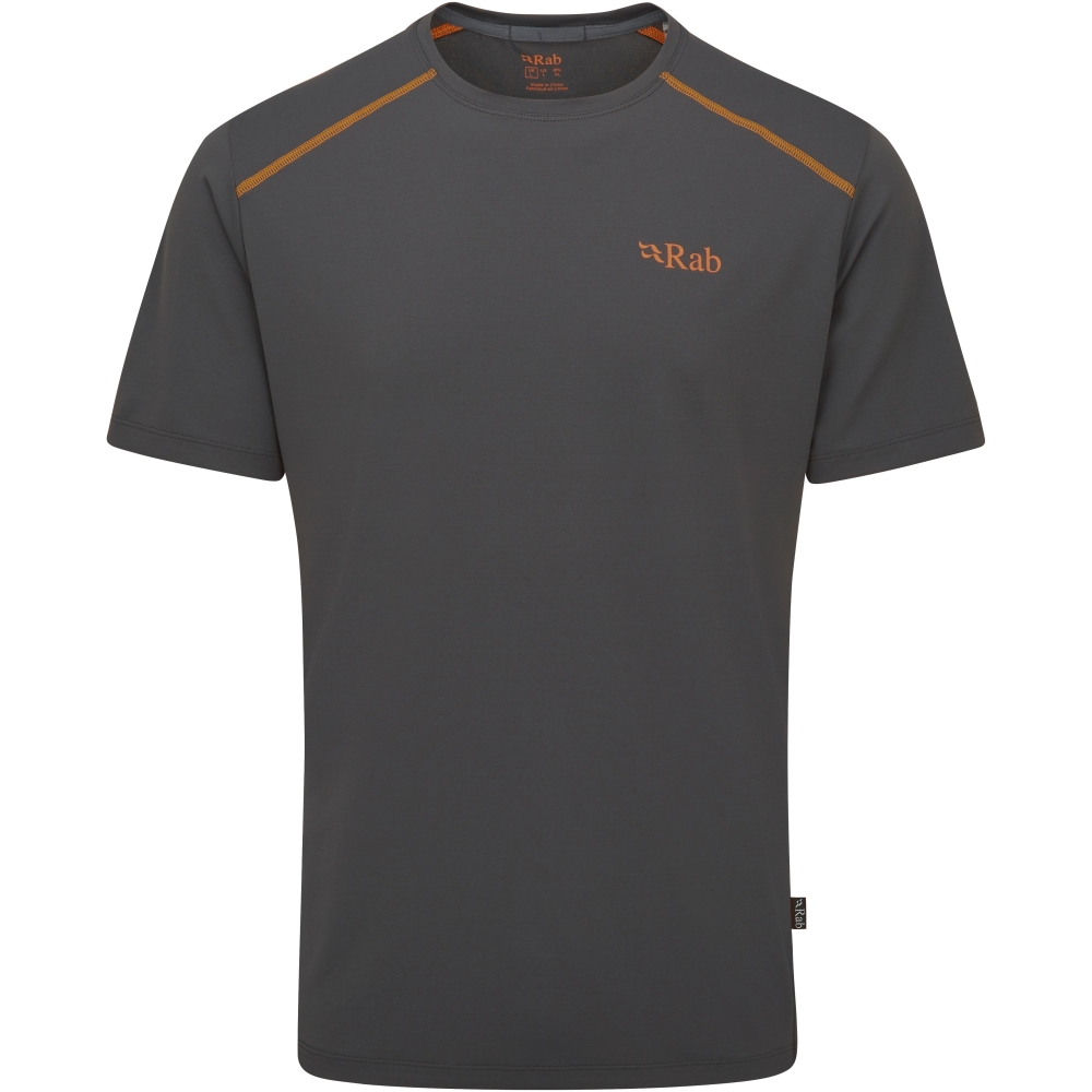 Rab Force Tee Graphene QBL-05-GRH shirts en tops online bestellen bij Kathmandu Outdoor & Travel