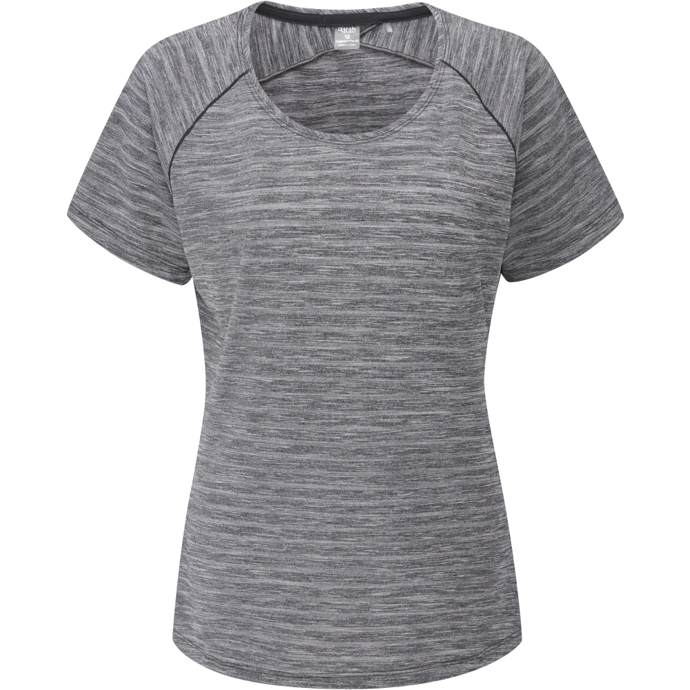 Rab Wisp Tee Women's Ebony QBL-12-EB shirts en tops online bestellen bij Kathmandu Outdoor & Travel