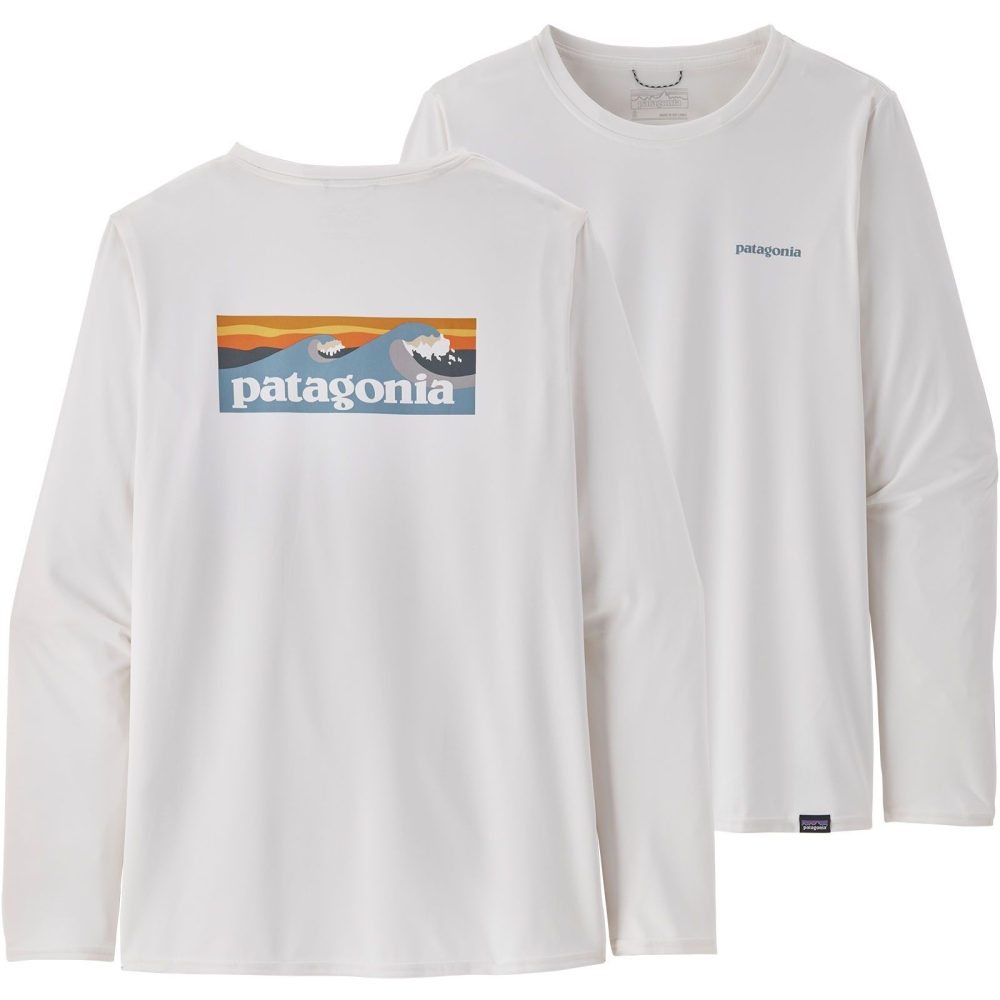Patagonia L/S Cap Cool Daily Graphic Shirt - Waters Women's Boardshort Logo Light Plume Gr 45175-BLWI shirts en tops online bestellen bij Kathmandu Outdoor & Travel