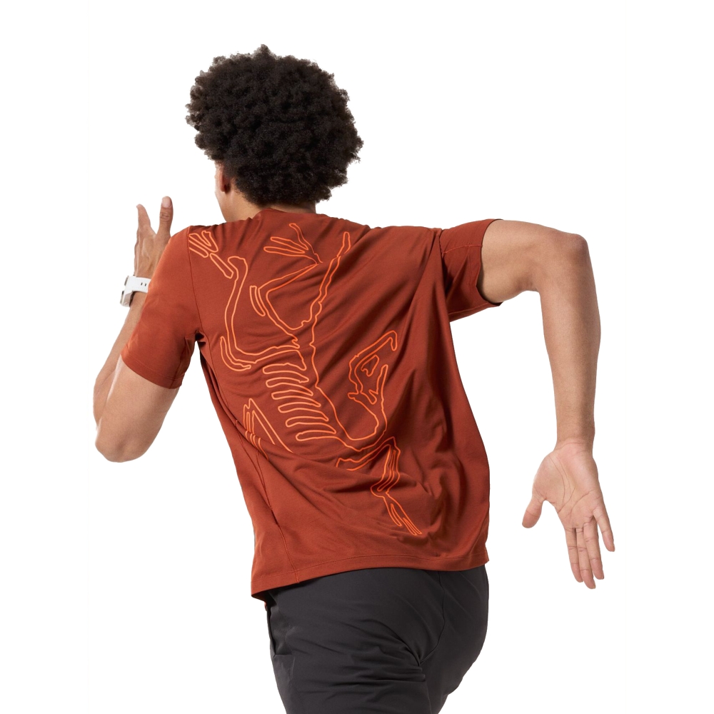 Arc'teryx Cormac Arc'Bird Logo SS Sequoia Heather / Solaris 9721-021528 shirts en tops online bestellen bij Kathmandu Outdoor & Travel