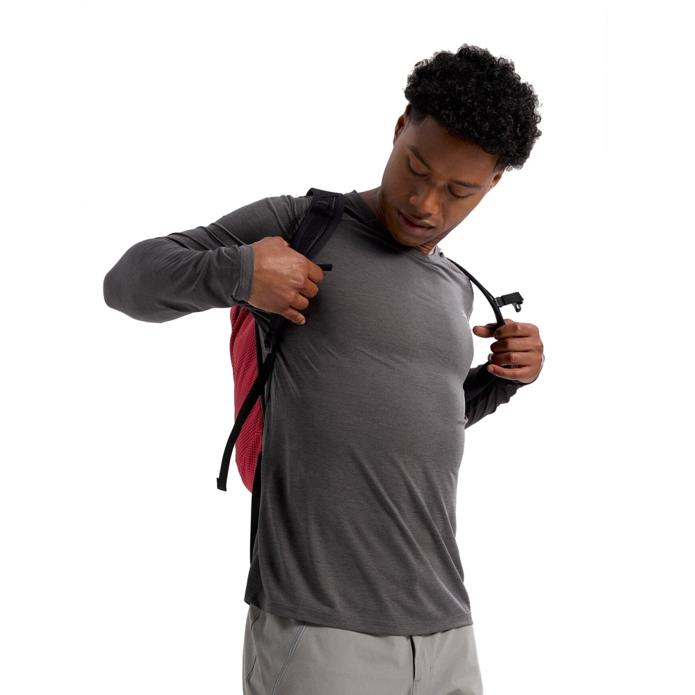 Arc'teryx Cormac Crew LS  Black Heather 9719-000033 shirts en tops online bestellen bij Kathmandu Outdoor & Travel