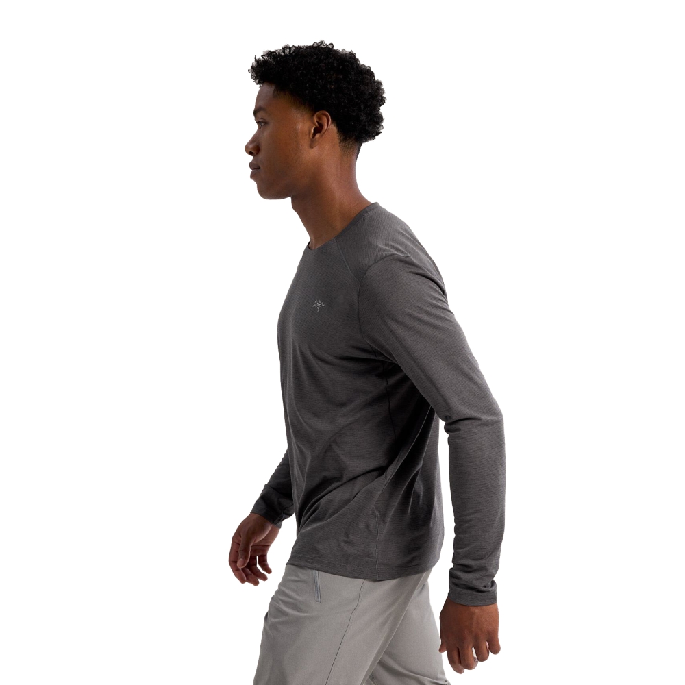 Arc'teryx Cormac Crew LS  Black Heather 9719-000033 shirts en tops online bestellen bij Kathmandu Outdoor & Travel