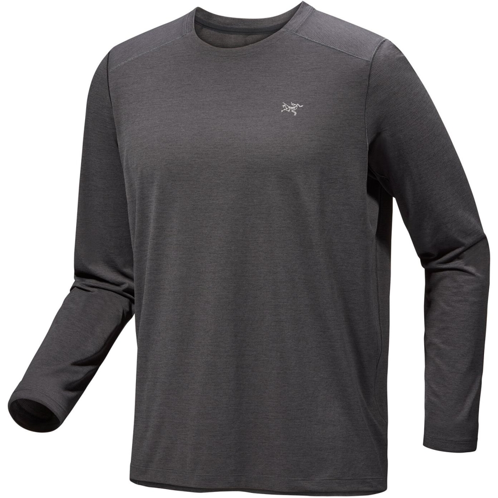 Arc'teryx Cormac Crew LS  Black Heather 9719-000033 shirts en tops online bestellen bij Kathmandu Outdoor & Travel