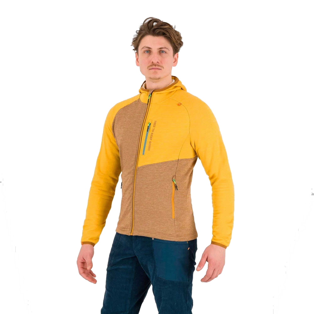 Karpos Camoscio Full Zip Hoodie Nuthatch/Golden 2531055-113 fleeces en truien online bestellen bij Kathmandu Outdoor & Travel