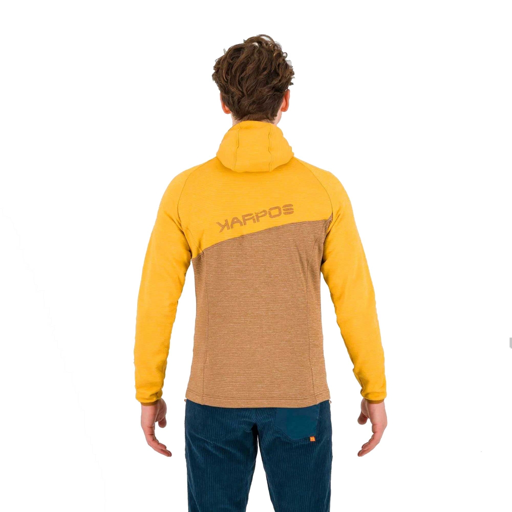 Karpos Camoscio Full Zip Hoodie Nuthatch/Golden 2531055-113 fleeces en truien online bestellen bij Kathmandu Outdoor & Travel