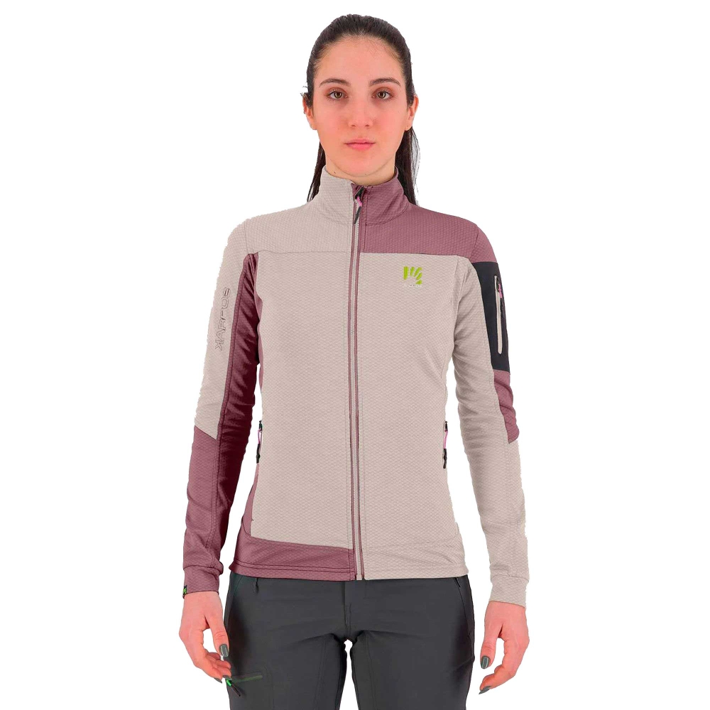 Karpos Cherz Fleece Women's Oat/Deco Rose 2532053-31 fleeces en truien online bestellen bij Kathmandu Outdoor & Travel