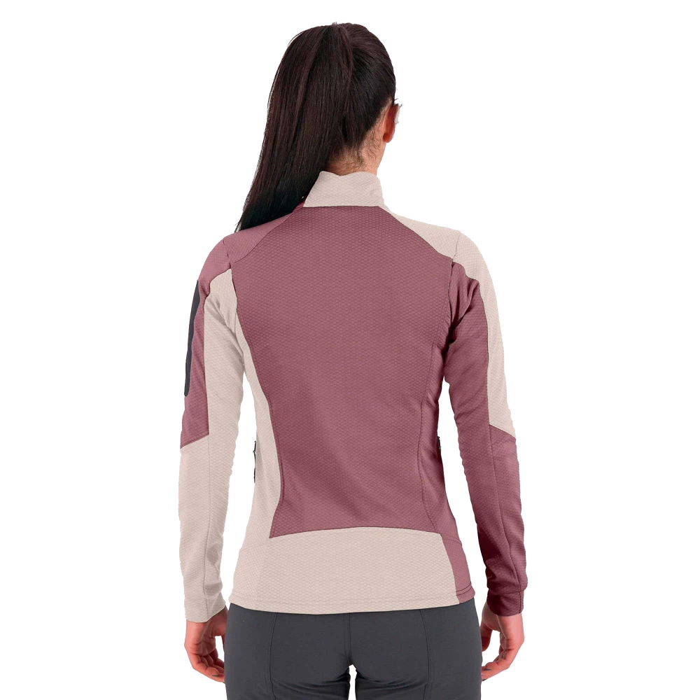 Karpos Cherz Fleece Women's Oat/Deco Rose 2532053-31 fleeces en truien online bestellen bij Kathmandu Outdoor & Travel