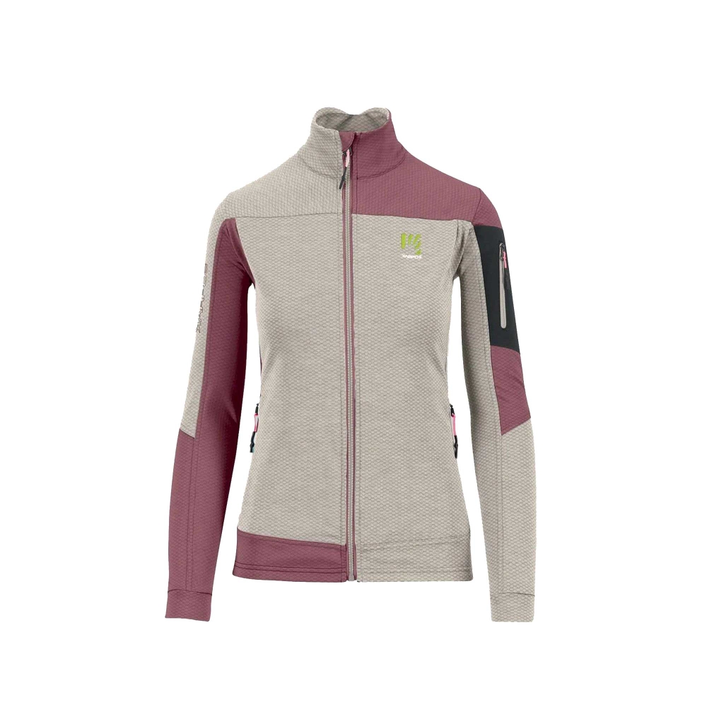 Karpos Cherz Fleece Women's Oat/Deco Rose 2532053-31 fleeces en truien online bestellen bij Kathmandu Outdoor & Travel