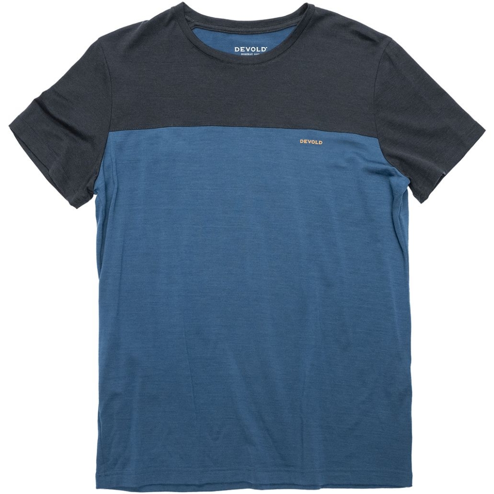 Devold Classic Linear Tee Ink/Flood GO 180 213 C-284C shirts en tops online bestellen bij Kathmandu Outdoor & Travel