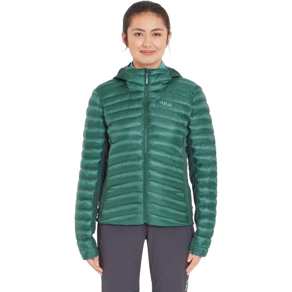 Rab Cirrus Flex Hoody Women's Eucalyptus/Green Slate QIP-32-EGS jassen online bestellen bij Kathmandu Outdoor & Travel