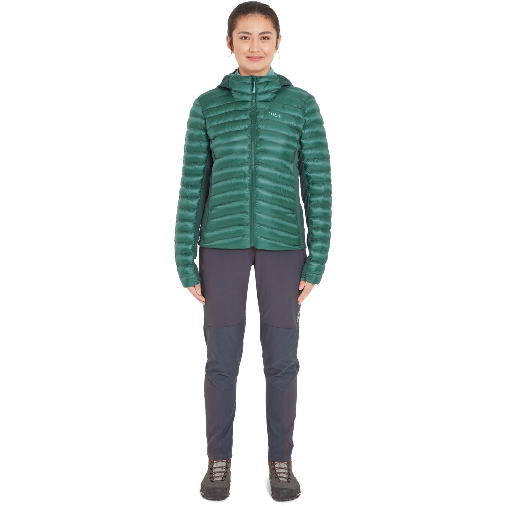 Rab Cirrus Flex Hoody Women's Eucalyptus/Green Slate QIP-32-EGS jassen online bestellen bij Kathmandu Outdoor & Travel