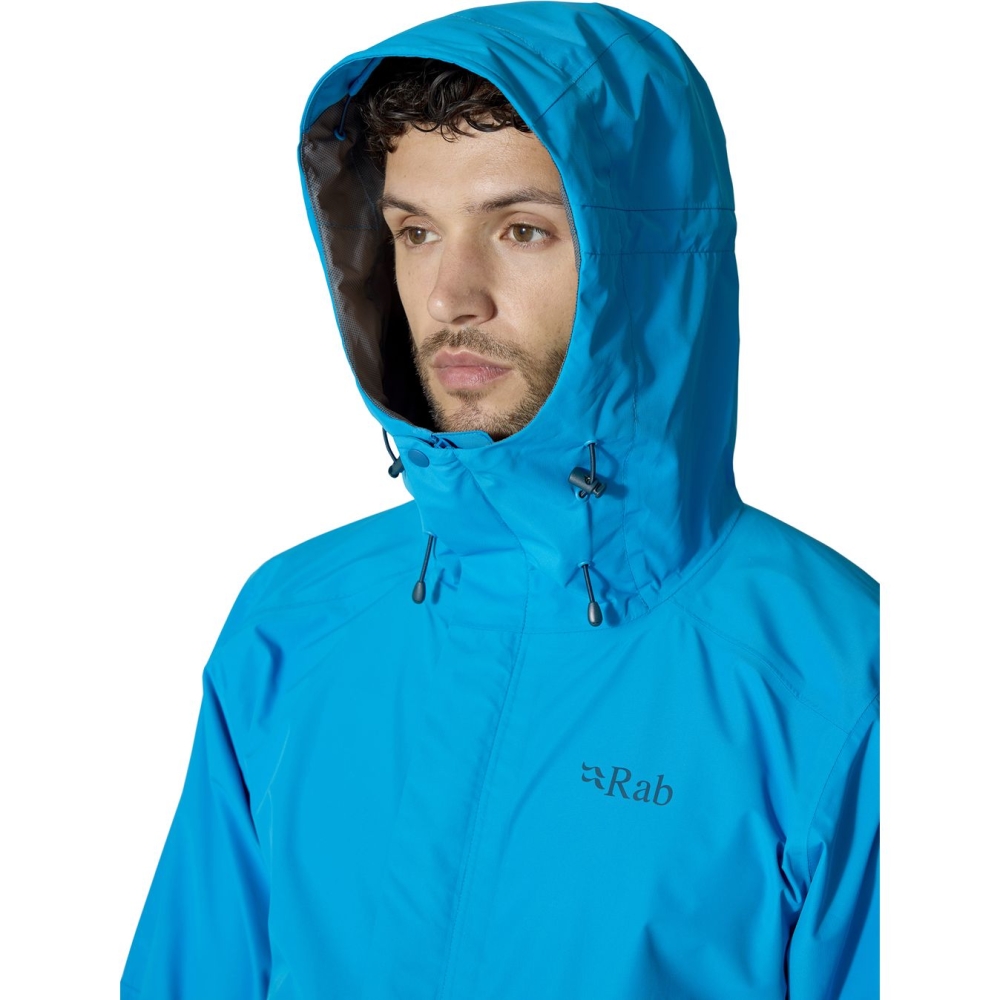Rab Downpour Jacket Maya Blue QWI-06-MYB jassen online bestellen bij Kathmandu Outdoor & Travel
