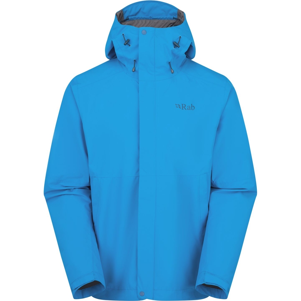 Rab Downpour Jacket Maya Blue QWI-06-MYB jassen online bestellen bij Kathmandu Outdoor & Travel