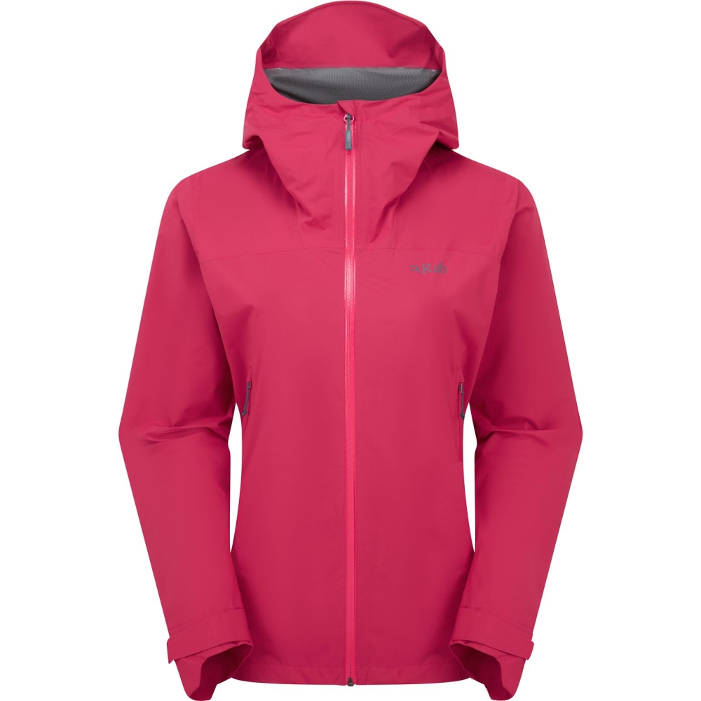 Rab Downpour Light Jacket Women's Watermelon QWG-91-WTM jassen online bestellen bij Kathmandu Outdoor & Travel