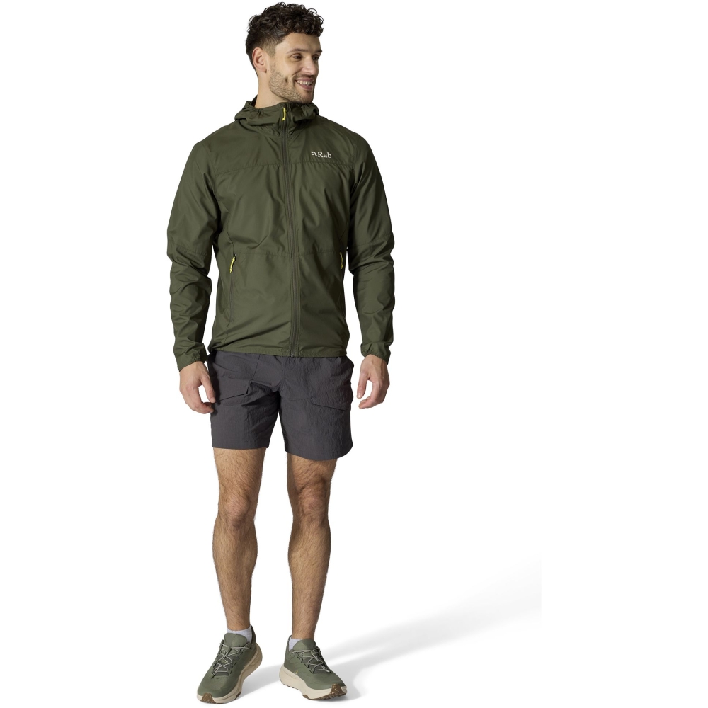 Rab Windgather Hoody Army QWS-84-ARM jassen online bestellen bij Kathmandu Outdoor & Travel