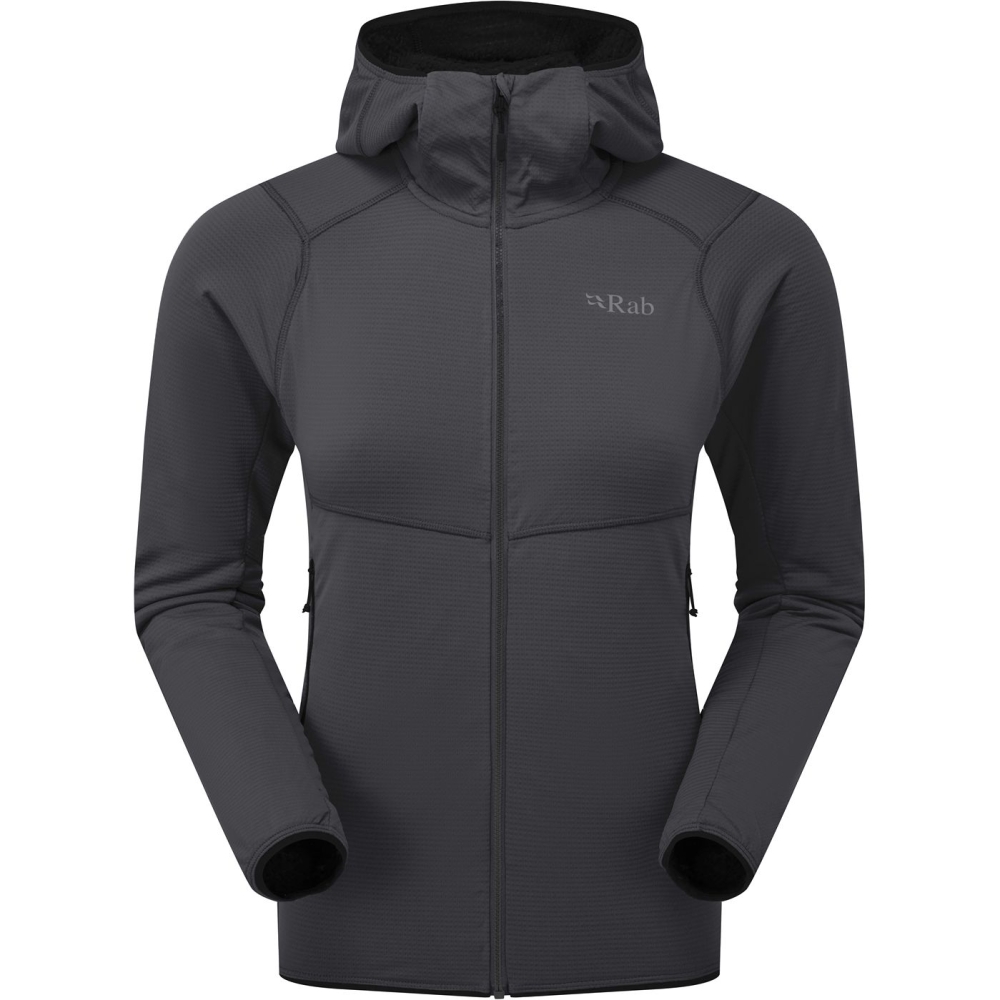 Rab Evolute Hoody Wmns Beluga QFG-20-BEL fleeces en truien online bestellen bij Kathmandu Outdoor & Travel