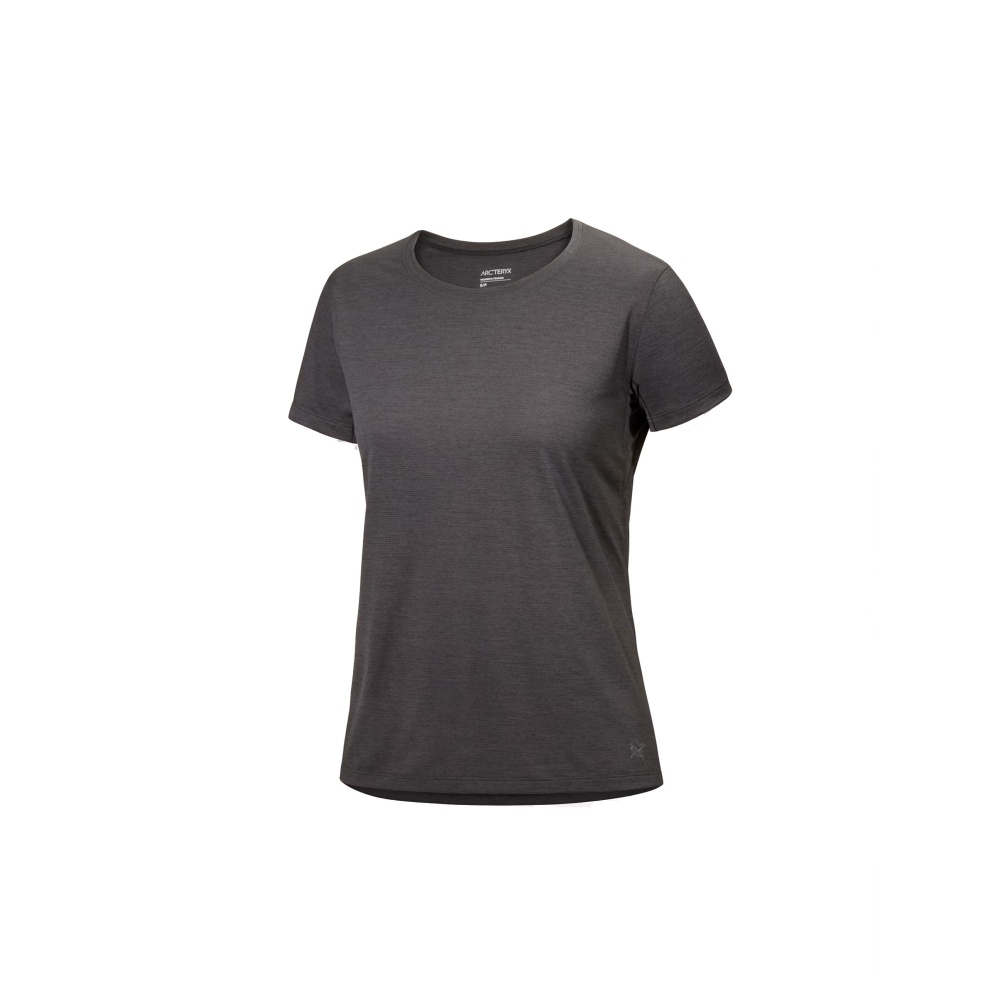 Arc'teryx Taema Crew SS Women's Black Heather 7309-000033 shirts en tops online bestellen bij Kathmandu Outdoor & Travel