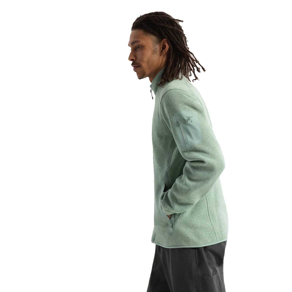Arc'teryx Covert Cardigan Stone Green Heather 8884-021915 fleeces en truien online bestellen bij Kathmandu Outdoor & Travel